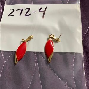 Red and Gold Earrings
